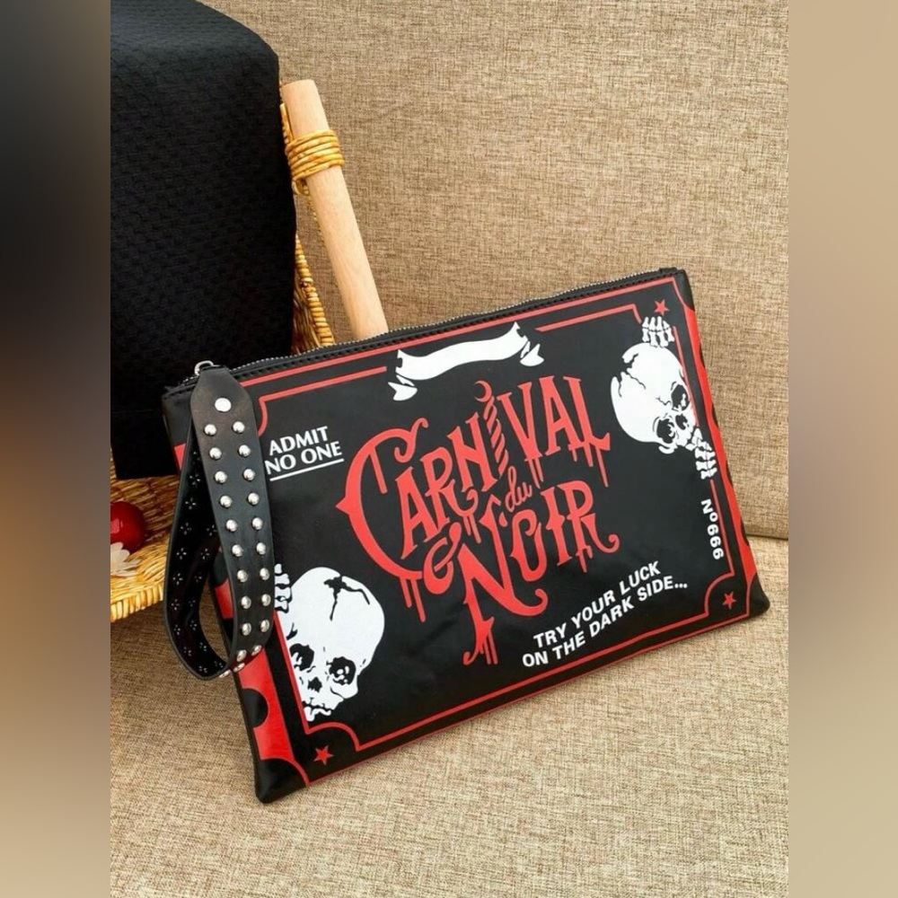 Carnival Noir Pocket Clutch